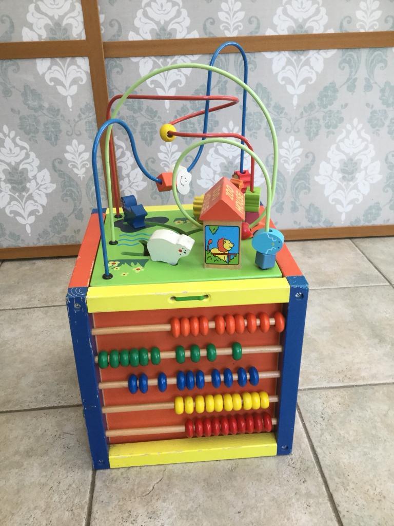 5 in 1 wooden activity cube